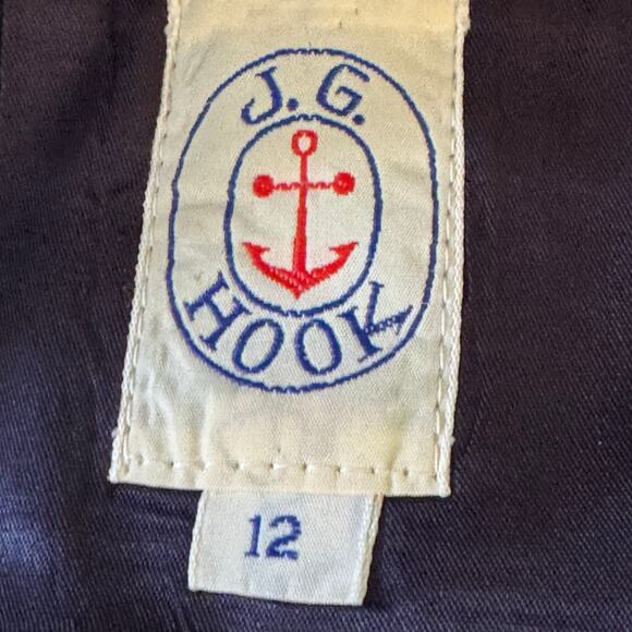 Vintage Classic J.G. Hook Size 12 Navy Blue 100% Worsted Wool 2 Button Blazer - Picture 8 of 8